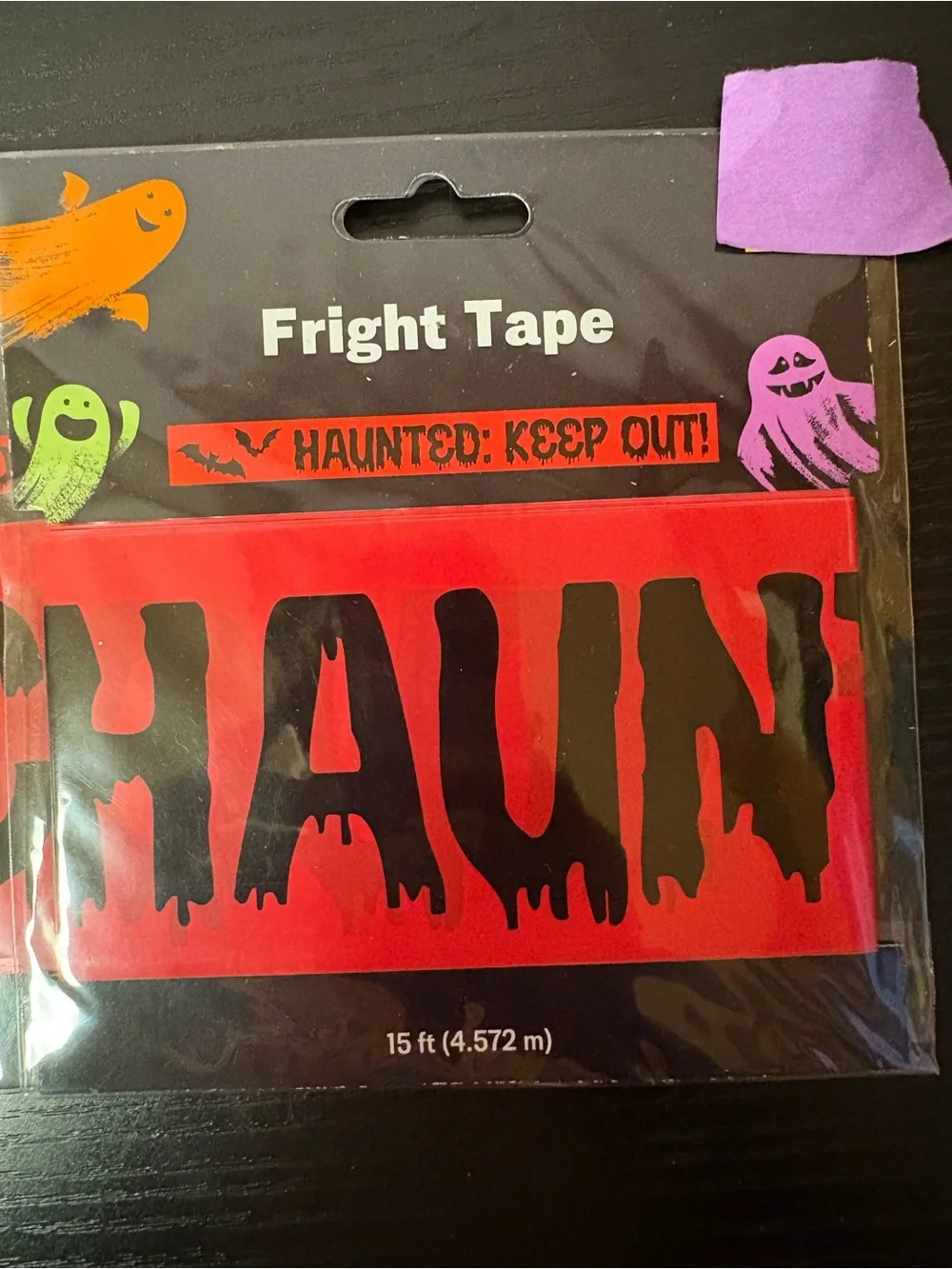 Halloween Fright Tape Haunted Keep Out Decoration 15 ft Lot of 3